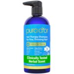 PURA D'OR Hair Thinning Therapy Biotin Shampoo - CLINICALLY TESTED Effective Results, Herbal Blend Hair Thickening Products For Women & Men
