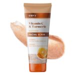Vitamin C and Turmeric Face Scrub - Gentle Exfoliating, Clears Blackheads, Improves Dark Spots