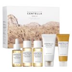 Centella Travel Kit, Korean Skin Care Set with Toner, Moisturiser, Serum, Cleansing